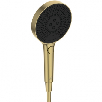 Galva rankinio dušo Ideal Standard Solos, Ø130 mm, 3 funkcijos, spalva - brushed gold 